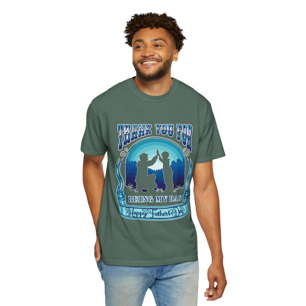 Thank You for Being My Dad T-Shirt | Father's Day High Five Graphic Tee