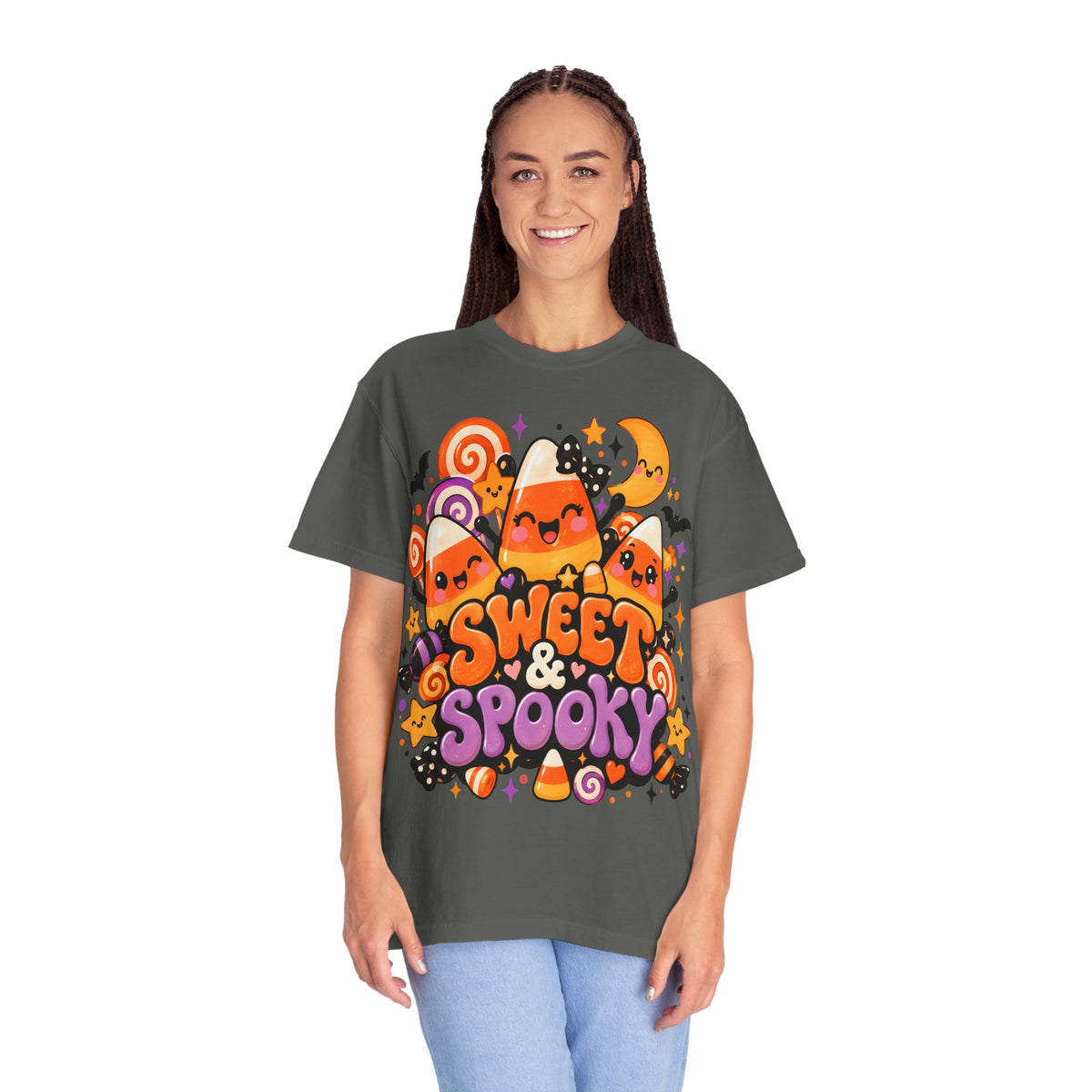 Sweet & Spooky Halloween T-Shirt | Cute Candy Corn Graphic Tee