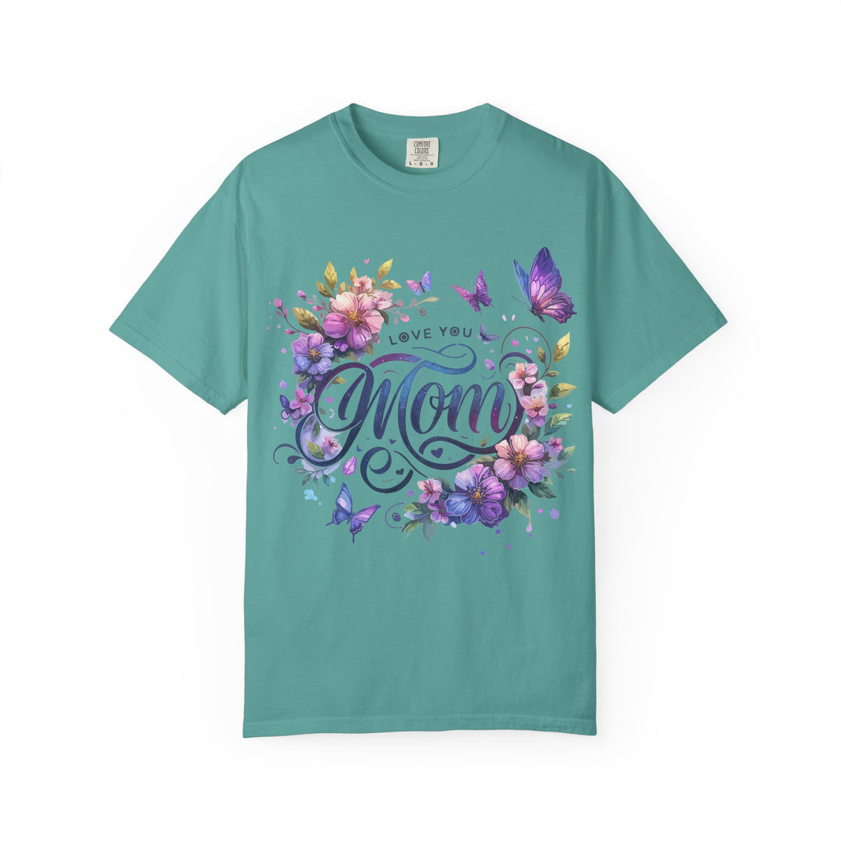 Love You Mom Floral Butterfly Gift Design