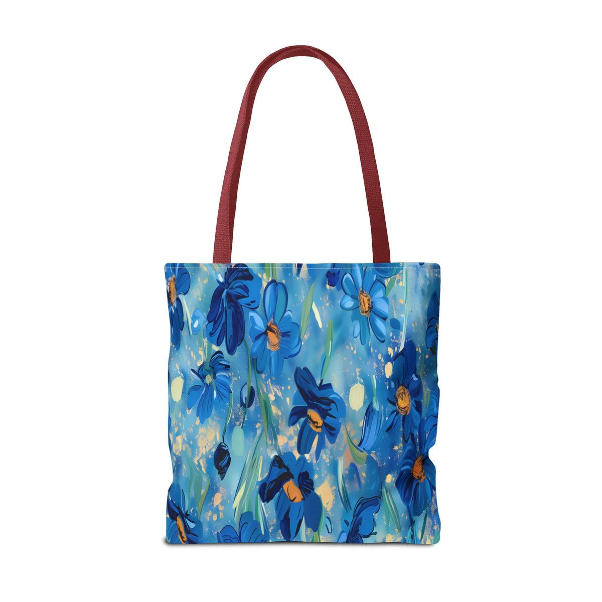 Cobalt Wildflower Meadow – Blue & Gold Painterly Floral Pattern
