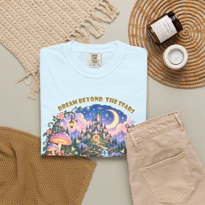 Enchanted Unicorn & Dragon Fairytale T-Shirt – Magical Castle Garden