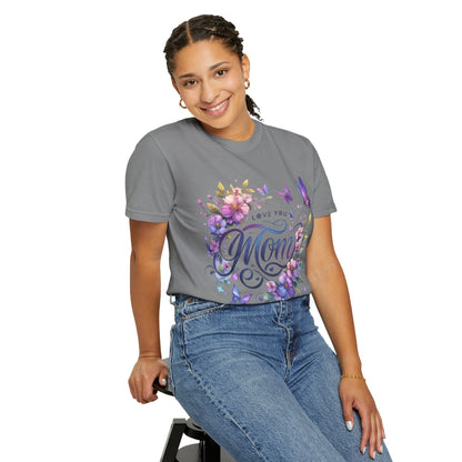 Love You Mom Floral Butterfly Gift Design
