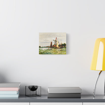 Claude Monet Dutch Windmill Wall Art | Zaandam Impressionist Landscape Print