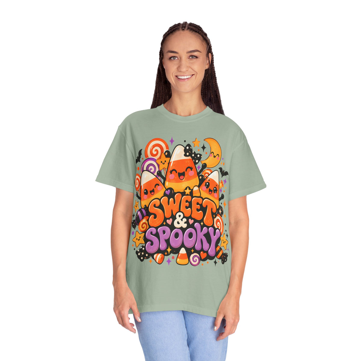 Sweet & Spooky Halloween T-Shirt | Cute Candy Corn Graphic Tee