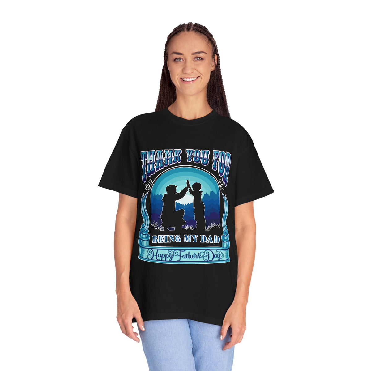 Thank You for Being My Dad T-Shirt | Father's Day High Five Graphic Tee