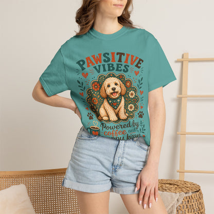 Pawsitive Vibes | Coffee & Puppy Kisses Dog Lover T-shirt
