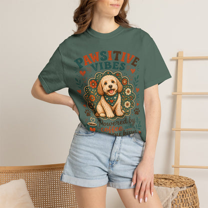 Pawsitive Vibes | Coffee & Puppy Kisses Dog Lover T-shirt