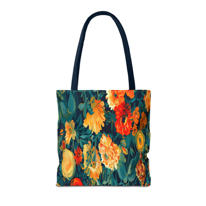 Floral Garden Tote Bag — Vibrant Botanical All-Over Print