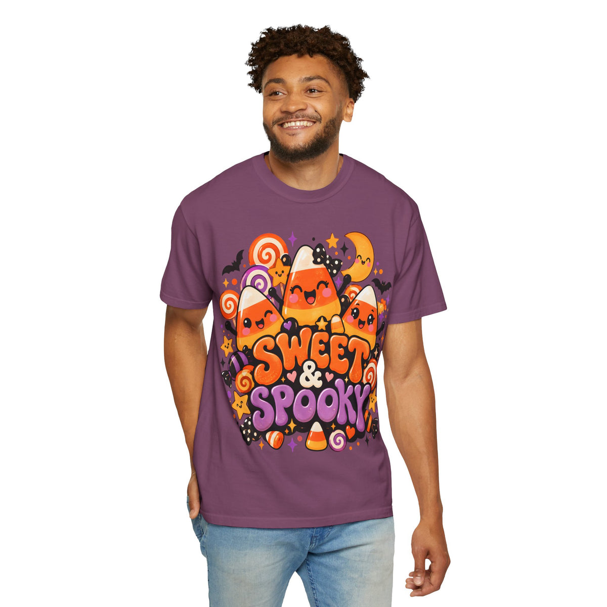 Sweet & Spooky Halloween T-Shirt | Cute Candy Corn Graphic Tee