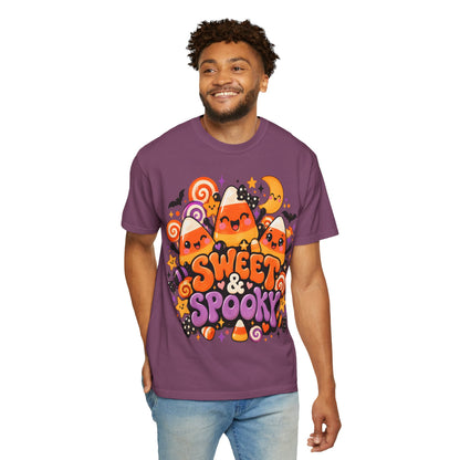 Sweet & Spooky Halloween T-Shirt | Cute Candy Corn Graphic Tee
