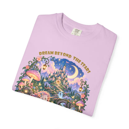 Enchanted Unicorn & Dragon Fairytale T-Shirt – Magical Castle Garden