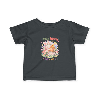 Little Friends Big Joy Kids T-Shirt | Cute Kawaii Woodland Animal Tee