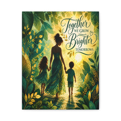 Together We Grow Brighter Tomorrows – Mother &amp; Children Wall Art