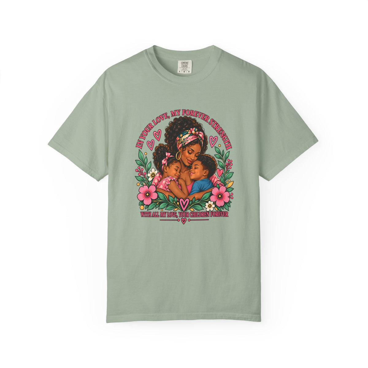 Black Mom & Children Love T-Shirt – Forever Strength Mother’s Day Gift