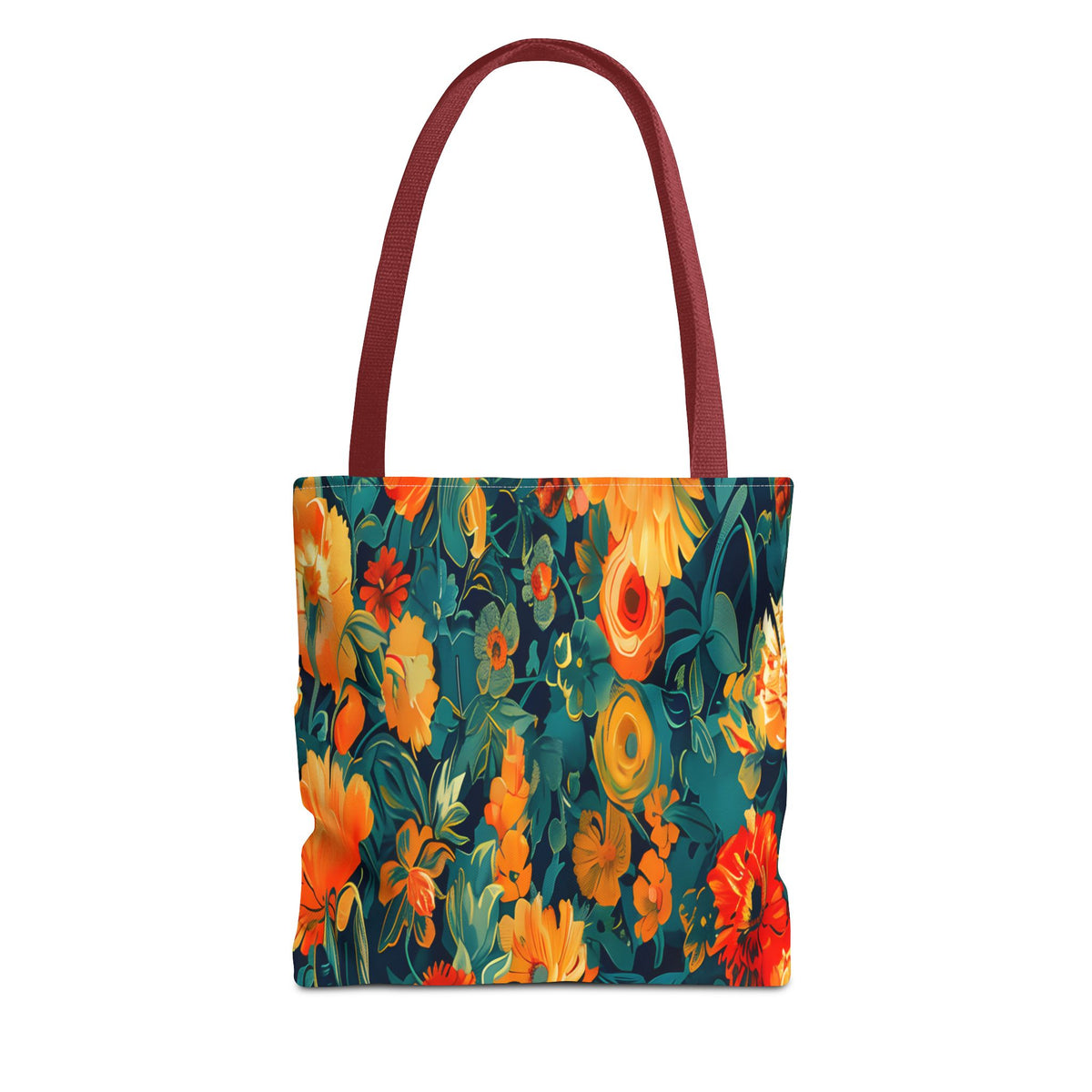 Floral Garden Tote Bag — Vibrant Botanical All-Over Print