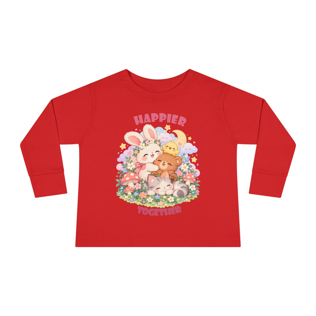 Cute Pastel Woodland Friends Kawaii Animal T-Shirt
