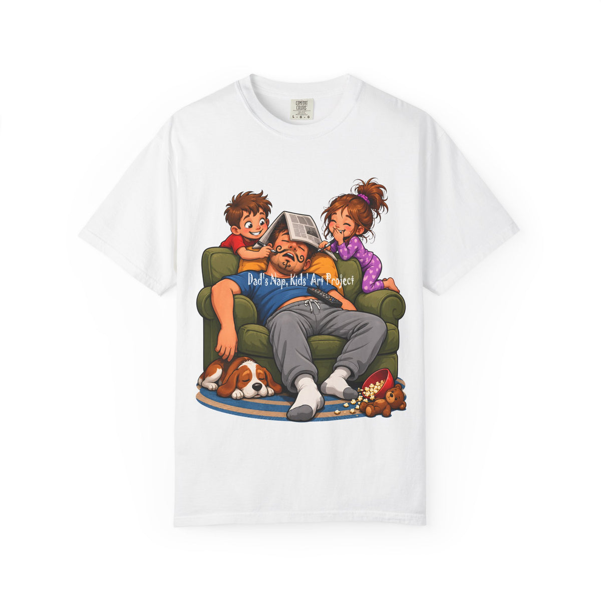 Funny Dad Nap T-Shirt | Kids Prank Sleeping Dad Father's Day Graphic Tee