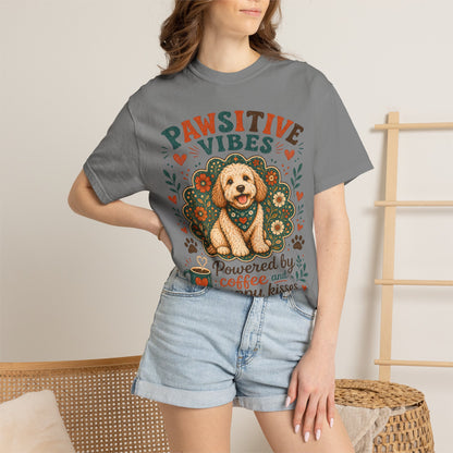 Pawsitive Vibes | Coffee & Puppy Kisses Dog Lover T-shirt
