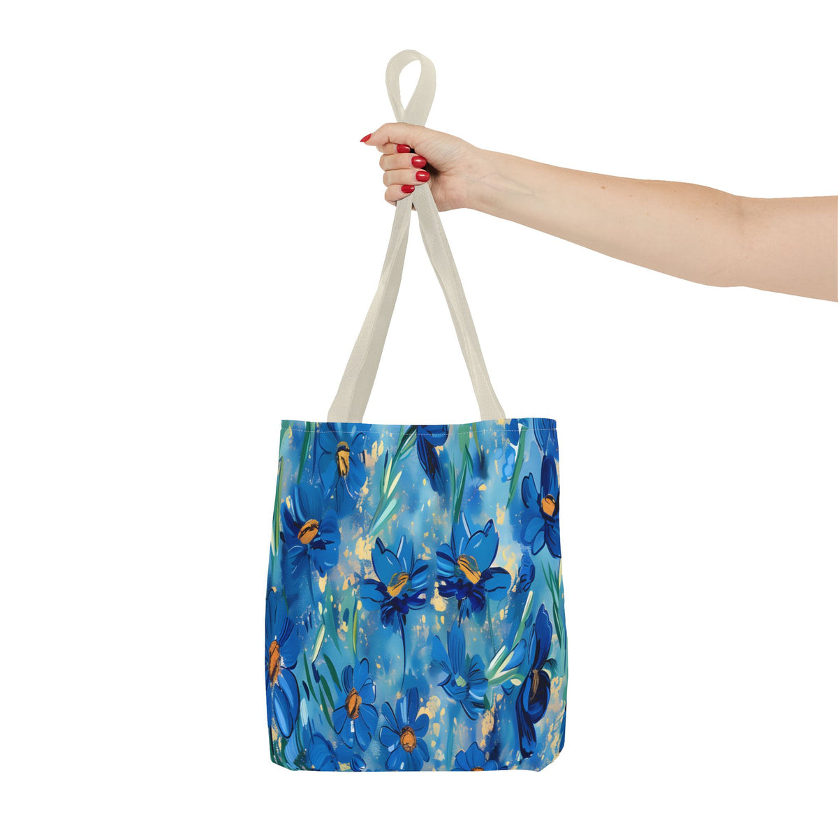 Cobalt Wildflower Meadow – Blue & Gold Painterly Floral Pattern