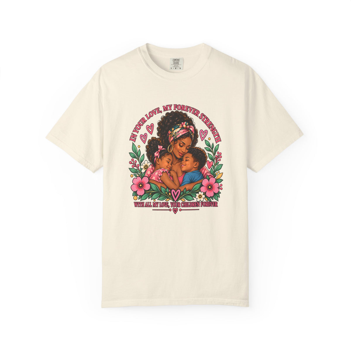 Black Mom & Children Love T-Shirt – Forever Strength Mother’s Day Gift