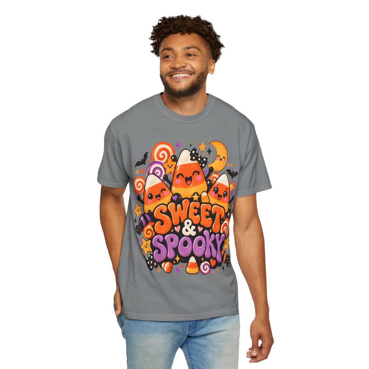 Sweet & Spooky Halloween T-Shirt | Cute Candy Corn Graphic Tee