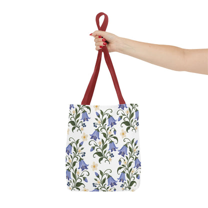Bluebell Floral Tote Bag – All-Over Print Reusable Canvas Tote