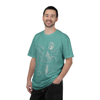 Vintage Wolf Moon T-Shirt – Howling Wolf Mountain & Forest Graphic Tee