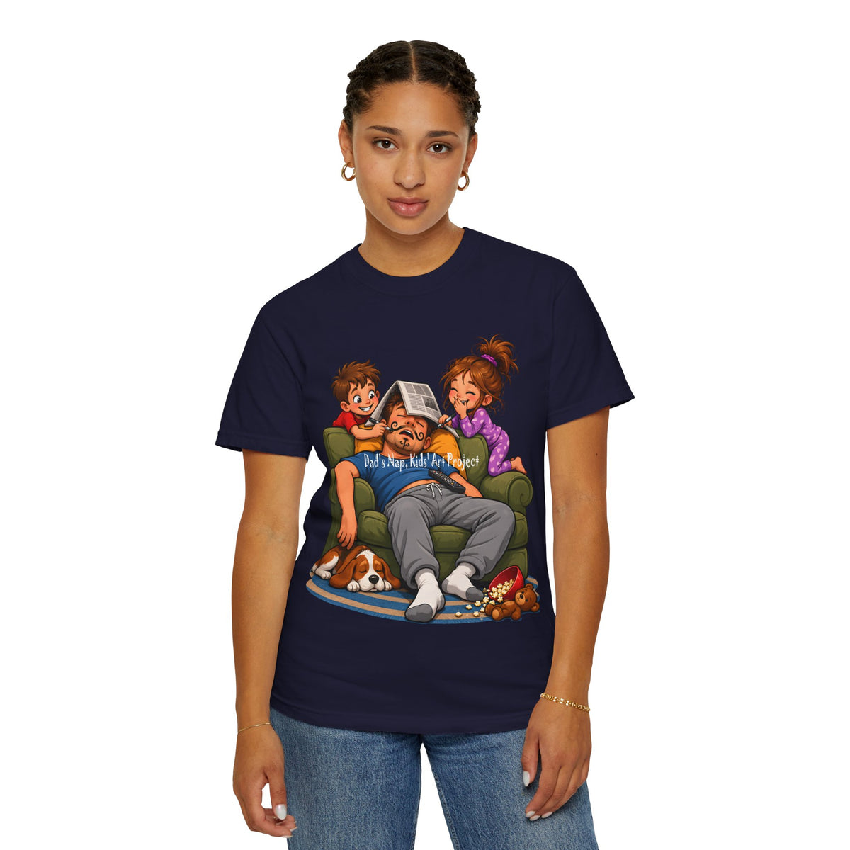 Funny Dad Nap T-Shirt | Kids Prank Sleeping Dad Father's Day Graphic Tee