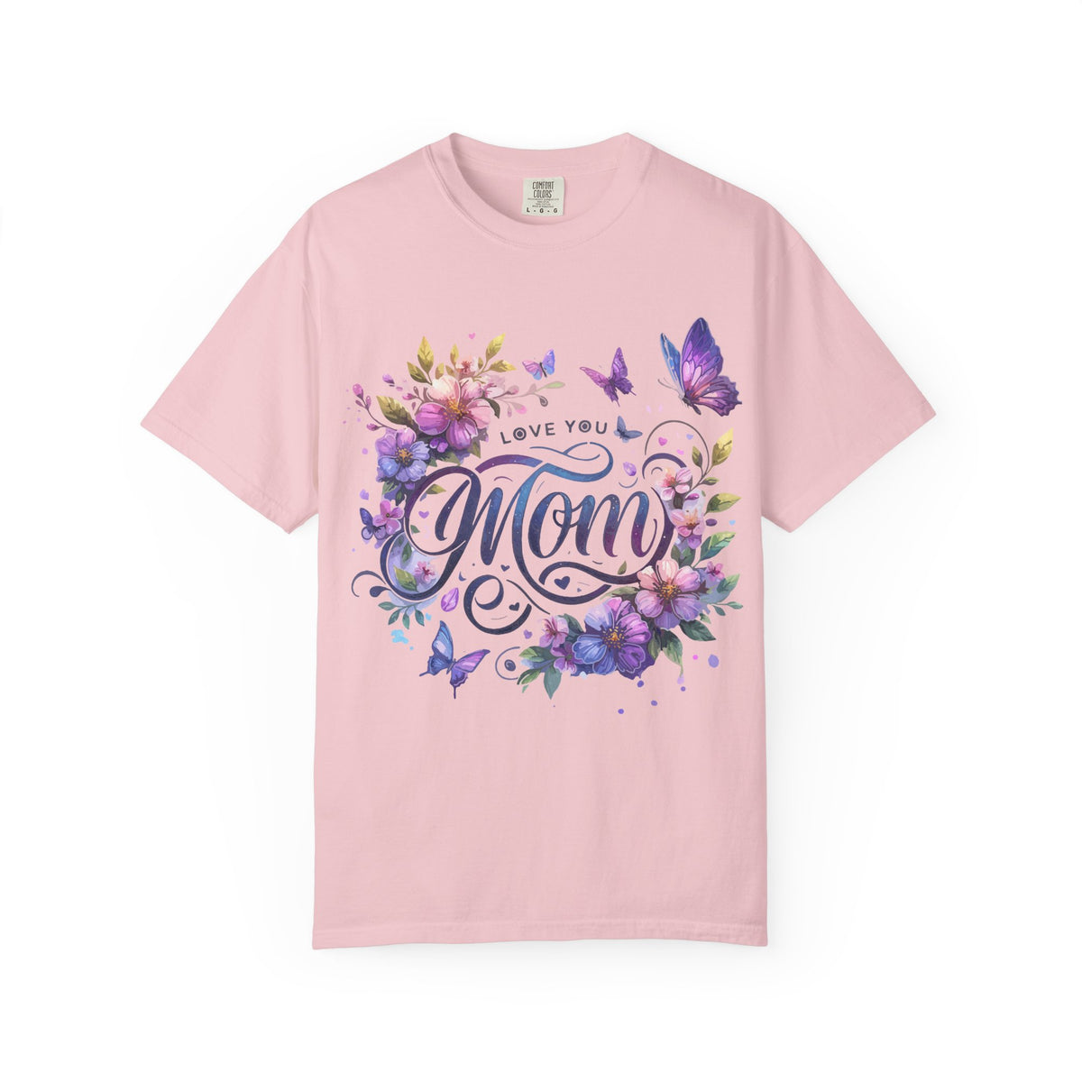 Love You Mom Floral Butterfly Gift Design
