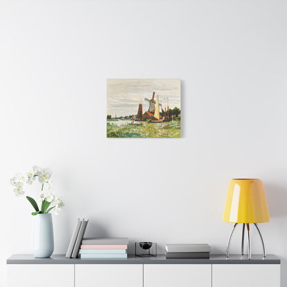 Claude Monet Dutch Windmill Wall Art | Zaandam Impressionist Landscape Print