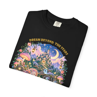 Enchanted Unicorn & Dragon Fairytale T-Shirt – Magical Castle Garden