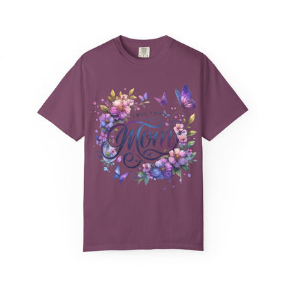 Love You Mom Floral Butterfly Gift Design