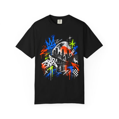 Urban Neon Graffiti Cityscape Streetwear T-Shirt