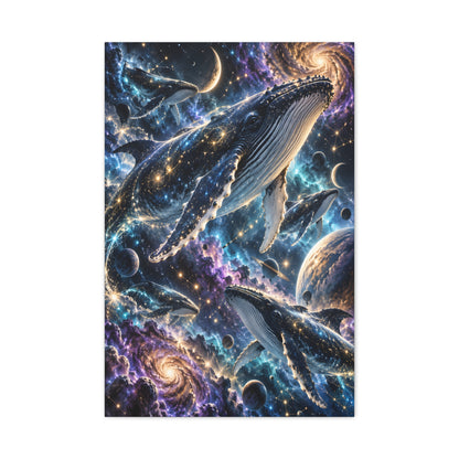 Celestial Whale Migration Galaxy Fantasy Wall Art