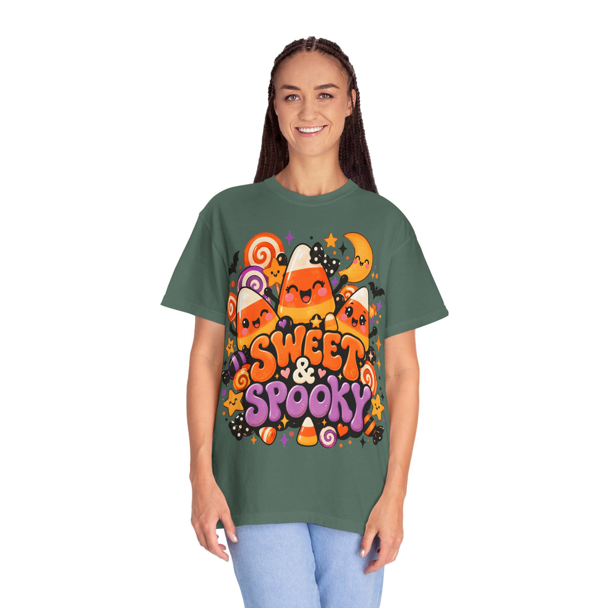 Sweet & Spooky Halloween T-Shirt | Cute Candy Corn Graphic Tee