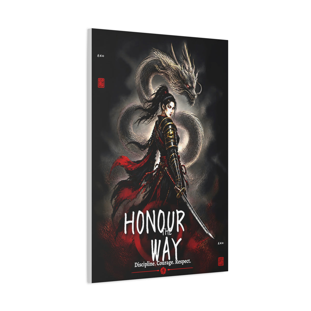 Honour the Way Samurai Dragon Warrior Wall Art