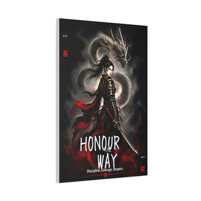 Honour the Way Samurai Dragon Warrior Wall Art