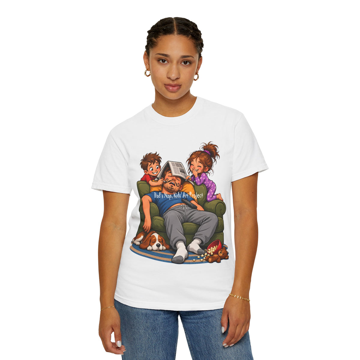 Funny Dad Nap T-Shirt | Kids Prank Sleeping Dad Father's Day Graphic Tee
