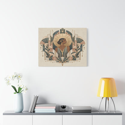 Art Deco Woman Wall Art | Golden Muse Vintage Glamour Print