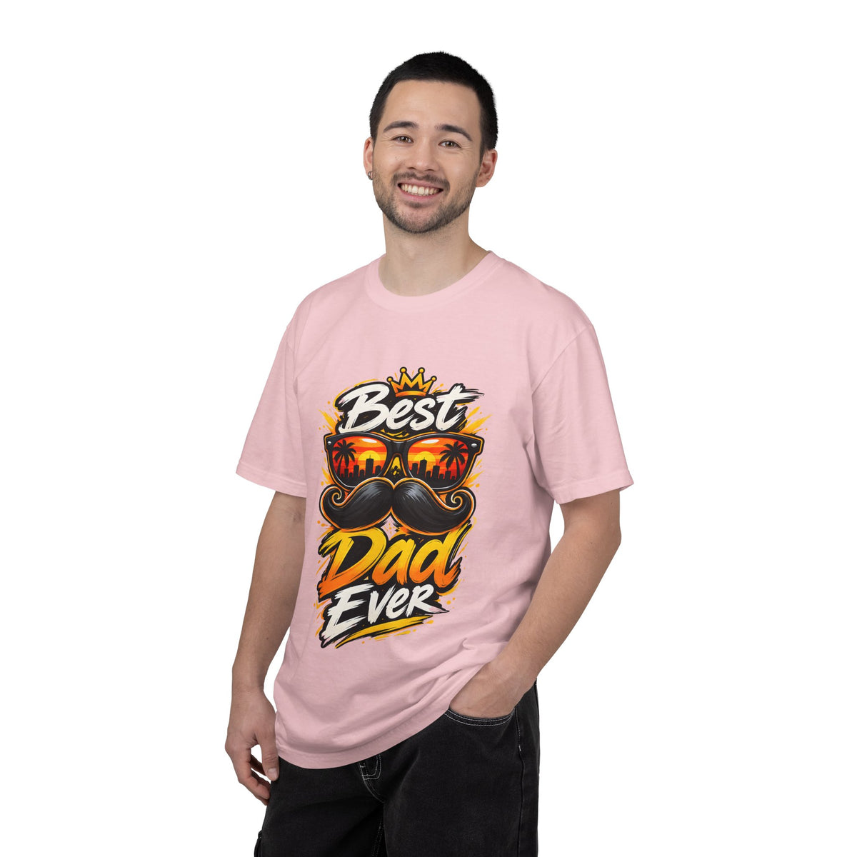 Best Dad Ever T-Shirt | Retro Sunglasses & Mustache Father's Day Tee