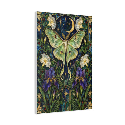 Luna Moth Botanical Canvas Print — Sizes 20 x 30, 24 x 36, 24 x 48