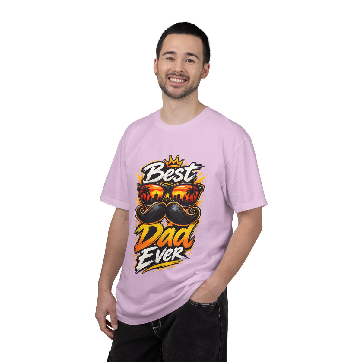 Best Dad Ever T-Shirt | Retro Sunglasses & Mustache Father's Day Tee