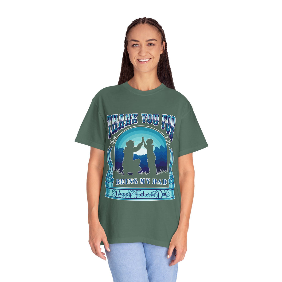 Thank You for Being My Dad T-Shirt | Father's Day High Five Graphic Tee