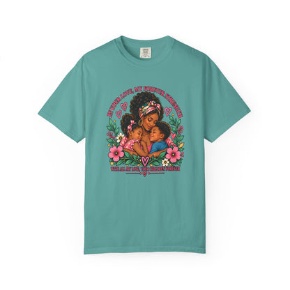 Black Mom & Children Love T-Shirt – Forever Strength Mother’s Day Gift