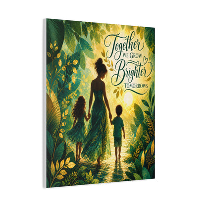 Together We Grow Brighter Tomorrows – Mother &amp; Children Wall Art