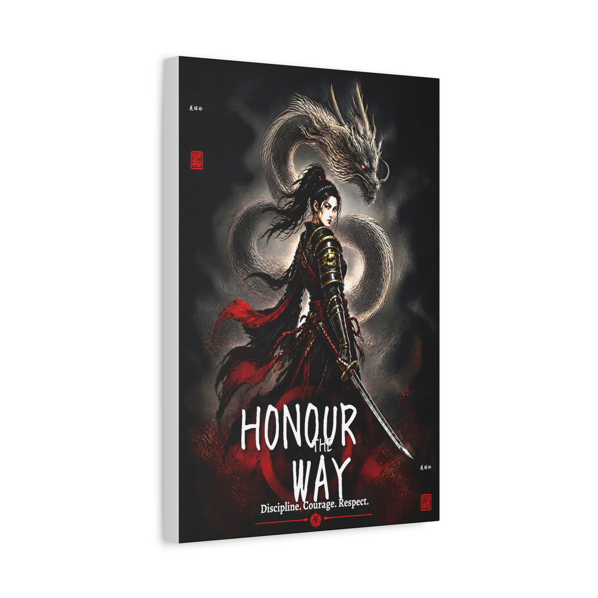 Honour the Way Samurai Dragon Warrior Wall Art