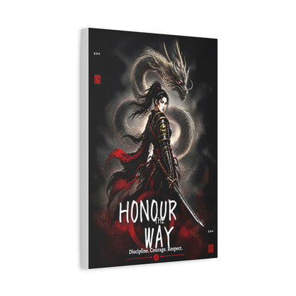 Honour the Way Samurai Dragon Warrior Wall Art