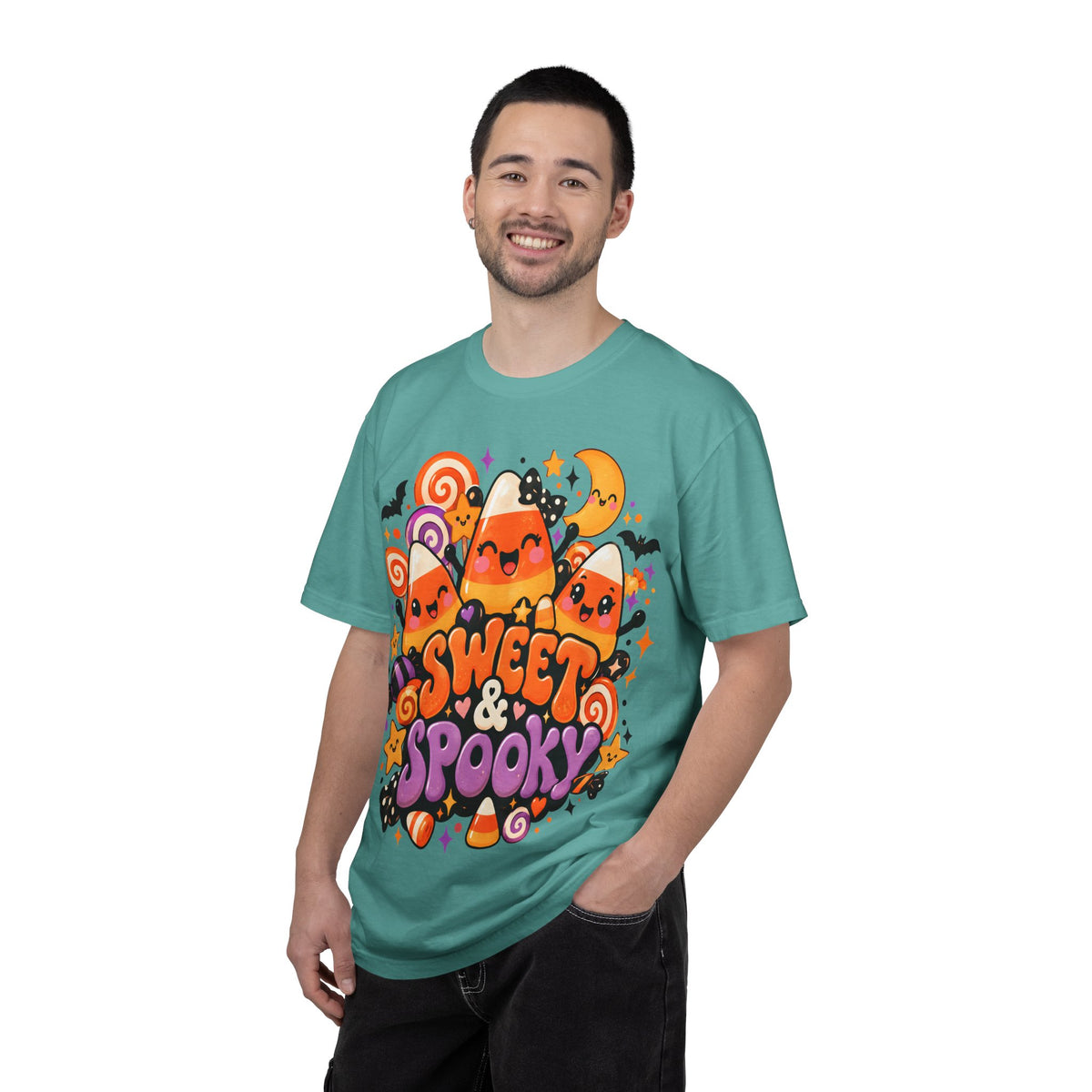 Sweet & Spooky Halloween T-Shirt | Cute Candy Corn Graphic Tee