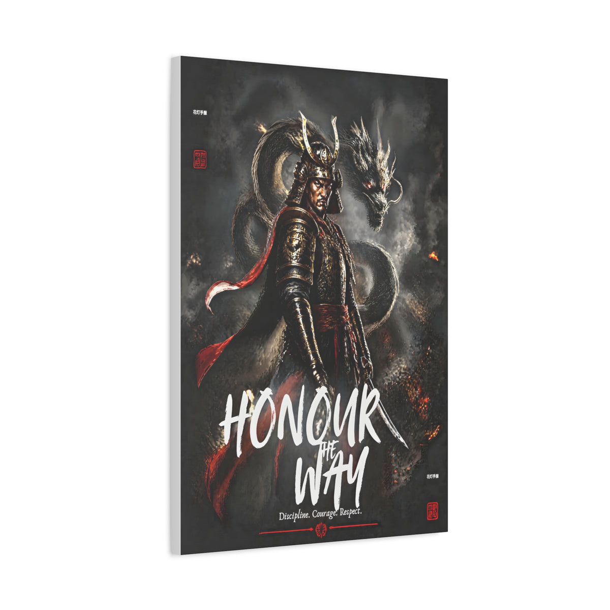 Samurai Warrior Canvas Print — "Honour the Way" Matte Stretched Wall Art