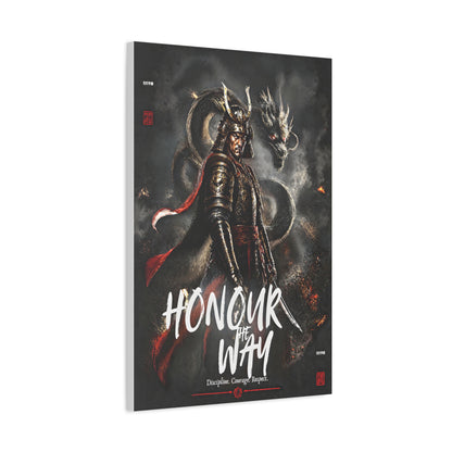 Samurai Warrior Canvas Print — "Honour the Way" Matte Stretched Wall Art
